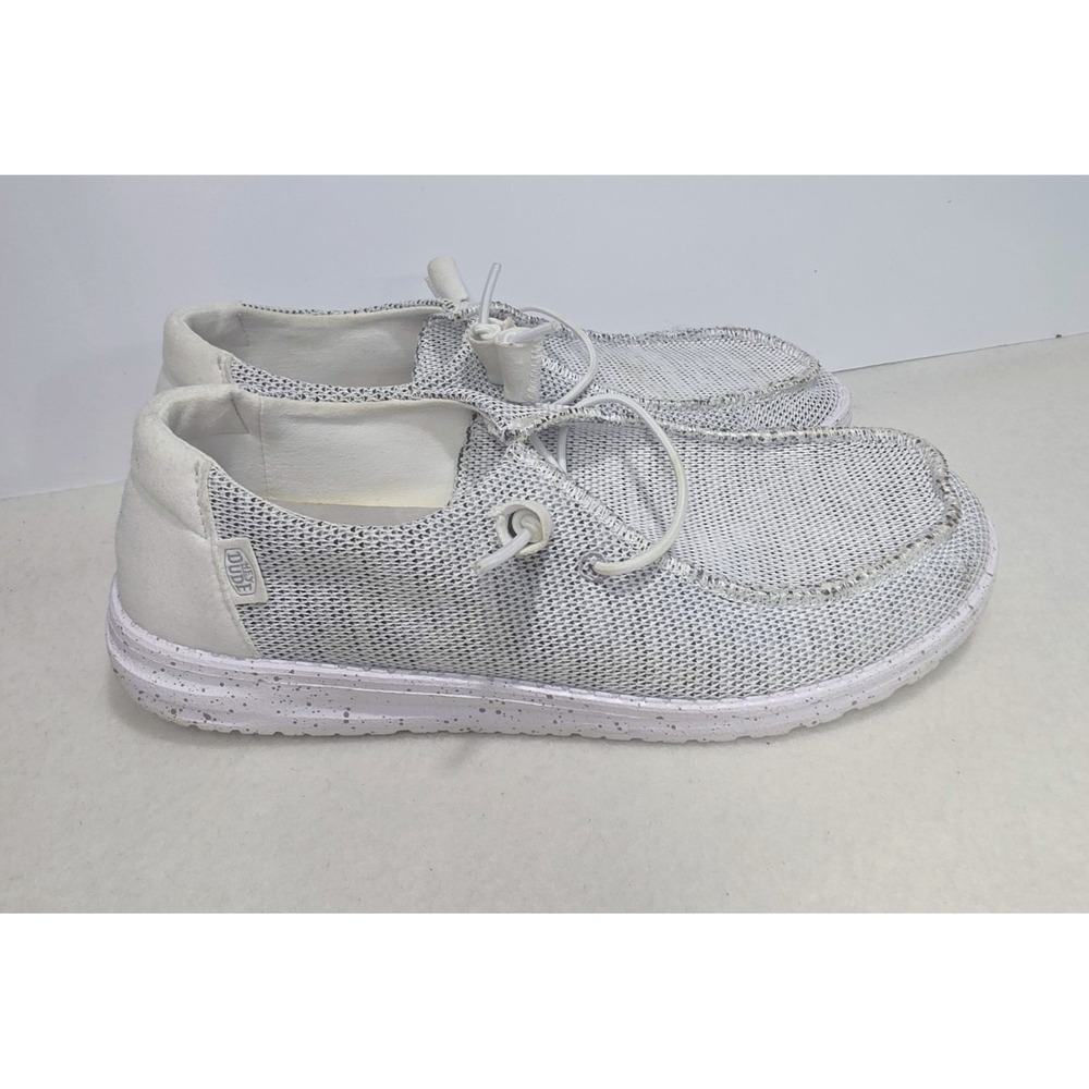 Hey Dude Women's Wendy Sox Stone White Sneakers Shoes Size 9 Comfort Slip On - Picture 4 of 10
